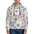 thumbnail image 2 of Bingfone Vintage Butterflies Men'S Drawstring Hoodie Long Sleeve Pocket Sweatshirts-Small, 2 of 9