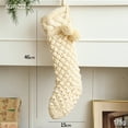 thumbnail image 3 of Christmas Stockings 18" Knitted Christmas Socks Family Holiday Decorations Great Big Stockings for Gift to Family, Friends and Kids (Cream, Length 18",Pack 1), 3 of 8