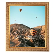 ArtToFrames 10x27" Gold Victorian Emboss Picture Frame, Gold Wood Poster Frame, with Regular Acrylic and 2 (FBPL-5081)