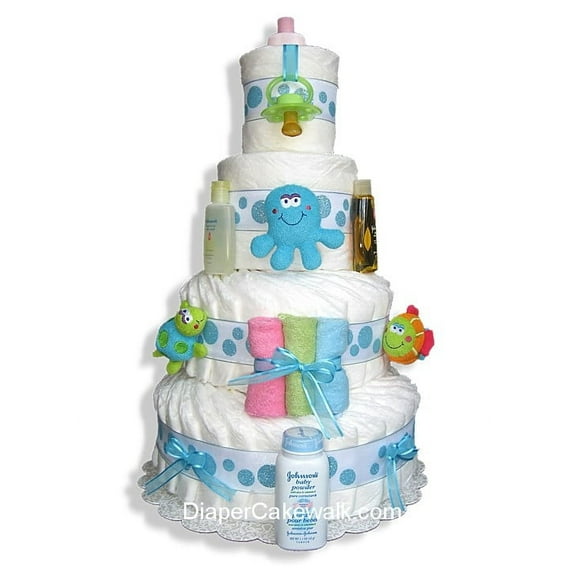 Under The Sea  4 Tiers Diaper Cake