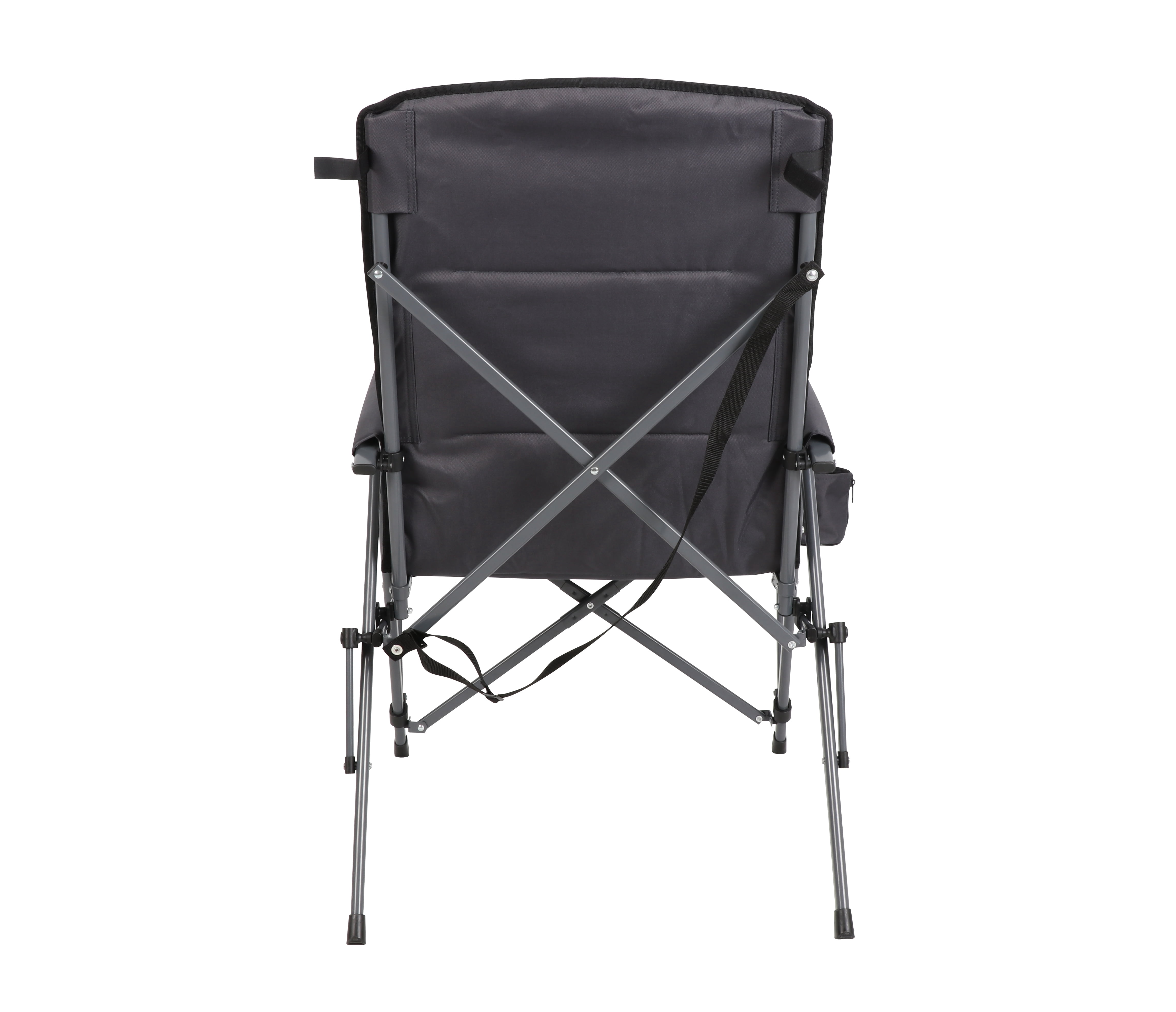 Ozark Trail High Back Hard Arm Outdoor Adult Camp Chair with Cup Holder, Polyester, Green