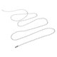 thumbnail image 3 of Cadena de bola de hierro Uxcell de 2.4 mm, 31.5 pulgadas, collar de cuentas redondas, cadenas de tirón para etiquetas de perro con conectores y cierres para joyas, pulseras y llaveros, plateado, 3 of 7