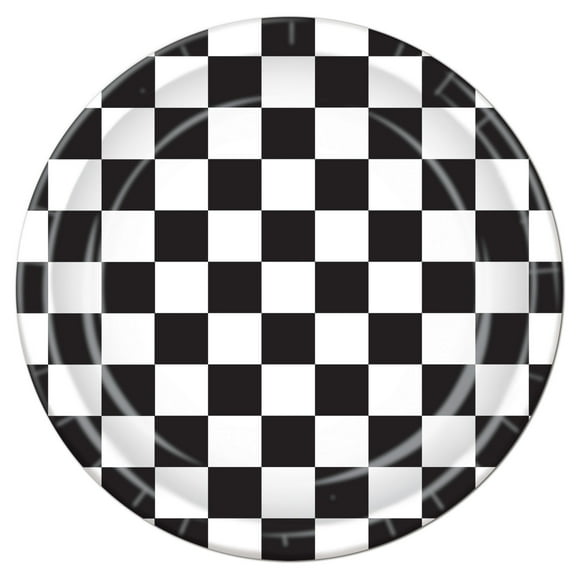 Checkered Plates 9"- 12 Pack(8 Per Package)