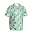 thumbnail image 3 of Xecao Horse And Flower print Hawaiian shirt - a stylish short-sleeve button-down for men, perfect for casual beach and tropical outings., 3 of 9
