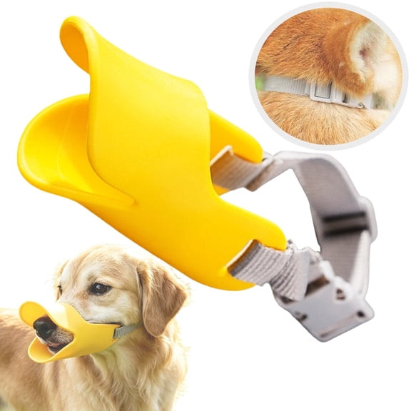 Dog Anti Bite Duck Mouth Shape, Anti Bite Muzzle for Dogs, Medium/Small Soft Muzzle for Dog, Soft Material Adjustable Anti-Called Pet Muzzle, for Small Medium Dogs
