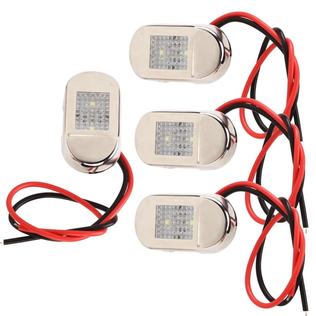 4 Uds. Luz LED de posición lateral 12V IP68 impermeable Universal luz de pesca nocturna para RV yate camión Camper