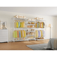 thumbnail image 6 of VIPEK X3 Plus Large Expandable Closet Rack, 1360LBS Capacity Freestanding Wardrobe with Adjustable Shelves (5'10"-8'8"), Heavy Duty Clothing Rack System，White, 6 of 8