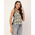thumbnail image 3 of Moomaya Printed Spaghetti Strap Top, Sleeveless V-Neck Adjustable Tanks Camisole, 3 of 9
