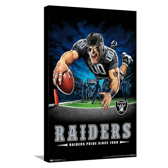 NFL Las Vegas Raiders – End Zone 20 Canvas Wall Poster, 14.725" x 22.375"