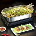 thumbnail image 6 of Stainless Steel Roasting Pan with Lid 16Inch Rectangular Lasagna Pan Deep Dish Baking Tray for Fish Meat Vegetables Cookie Cake Serving Platter Dishwasher Safe, 6 of 6
