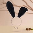 thumbnail image 1 of Diadema Orejas de Conejo de Peluche Yinane Ajustable Negro, 1 of 8