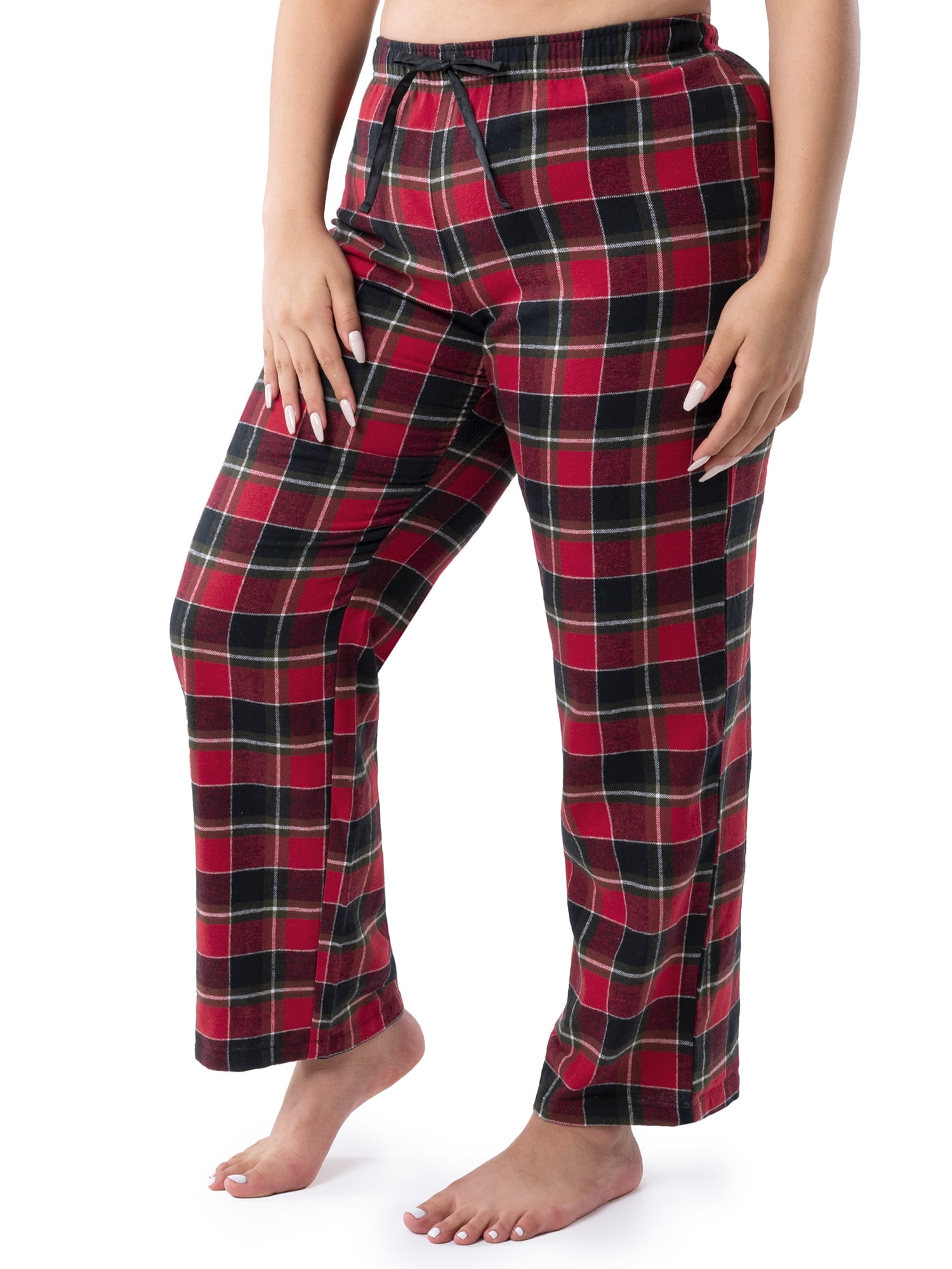 Wrangler Women's & Women's Plus Long Sleeve Top and Flannel Pajama Bottom, 2-Piece Set