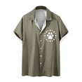 thumbnail image 2 of Mefallenssiah T-Shirt pour Homme à Manches Courtes, Couleur Unie, Col à Revers, Boutonné, Mode Décontractée, Couleur Fallow, 2 of 5