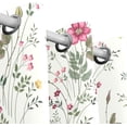 thumbnail image 4 of Coolnut Window Curtains Floral Flowers Thermal Insulated Blackout Grommet Printed Window Treatment Drapes - 84x55 in - Polyester 2 Panels, 4 of 5