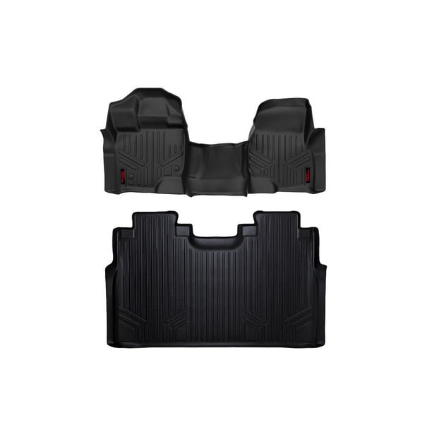 Rough Country Floor Liners Fits 2015 2020 F150 Supercrew Bench 1st 2nd Row Black Weather Floor Mats M 51153 Walmart Com Walmart Com
