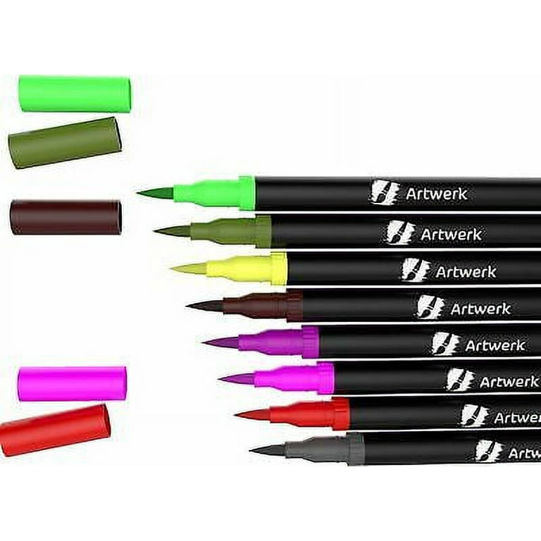 Incraftables Dual Tip Markers Set 24 Colors Fine Tip Markers for Adult Coloring No Bleed Assorted Brush Tip Markers for Adult Co