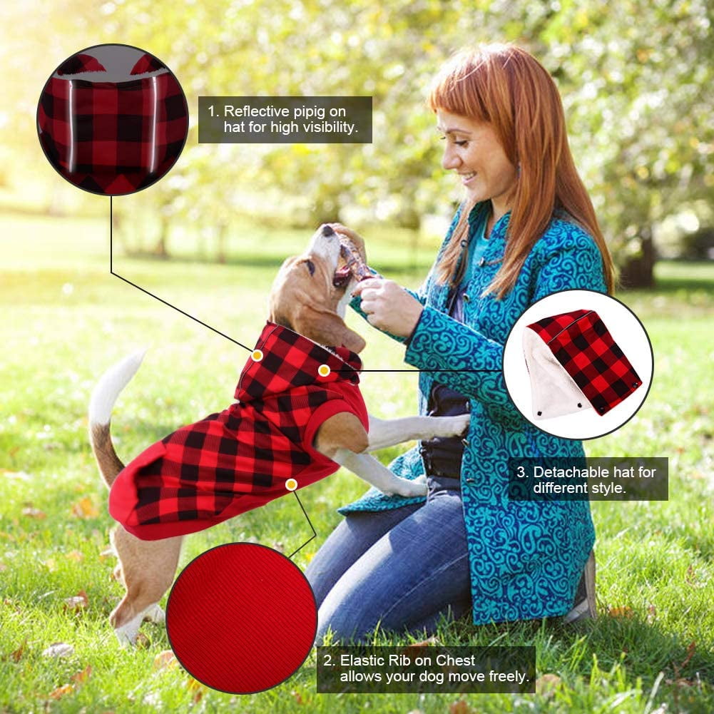Dog Coat Casual Canine Reflective Fleece Dog Coat Designed for Comfort 