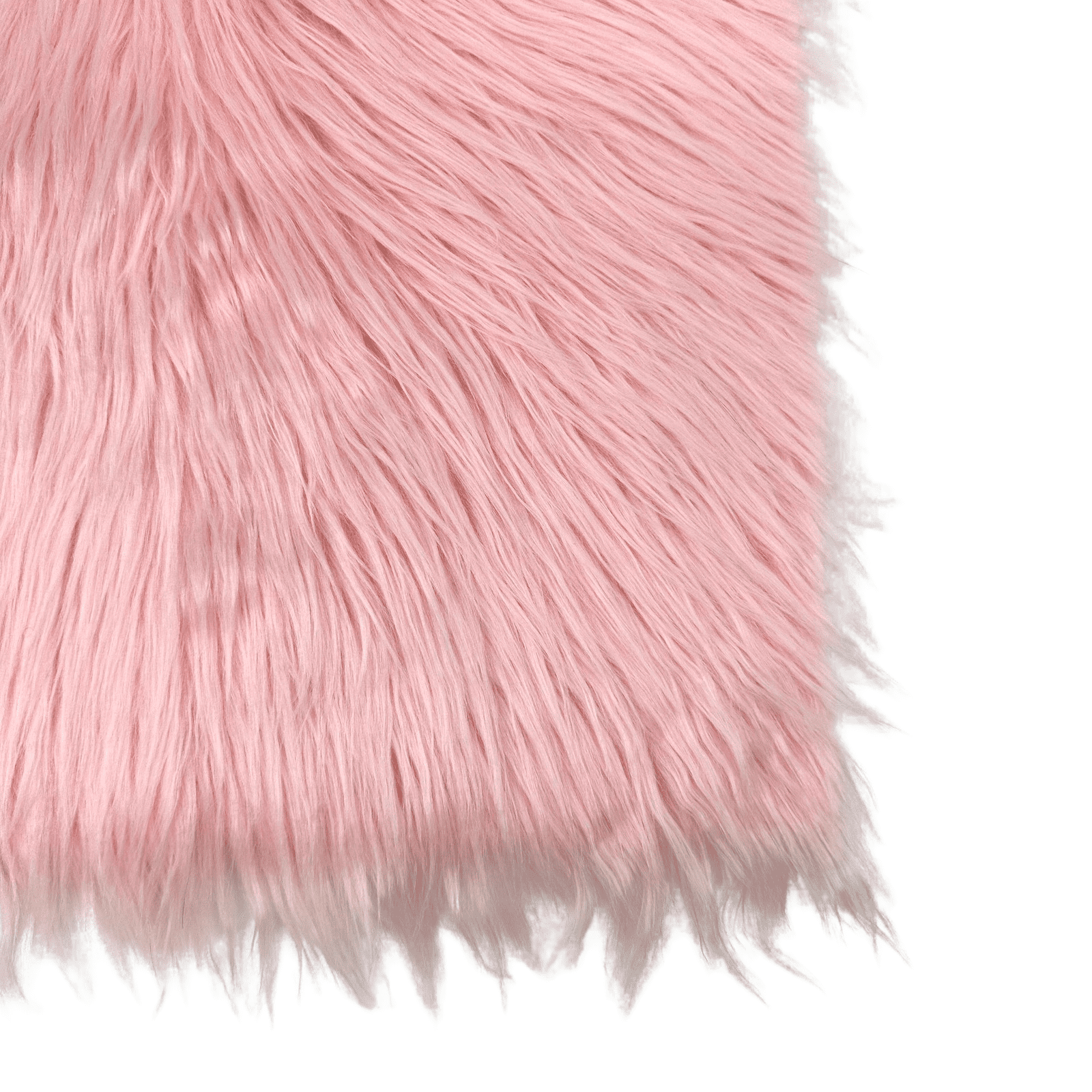 Ice Fabrics Faux Fur Fabric Squares - 30x30 Inches Pre-Cut Craft Fur Fabric - Shaggy Mohair Fabric for Costumes, Apparel, Rugs, Pillows, Decorations and More - Baby Pink Fur Fabric