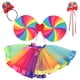 thumbnail image 1 of KAKOWELY 1 juego de disfraz de arcoíris para niños, falda, diadema, alas y varitas, accesorios de cosplay., 1 of 4
