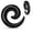 Black, variant on Seamless Steel Spiral Ear Tapers Polished & Anodized Piercings Jewelry for Women Men Sold as Pair