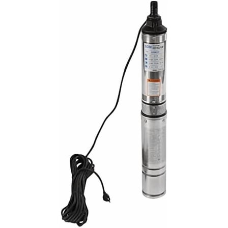 Deep Submersible Well Pump, 1/2HP Stainless Steel Deep Well Water Pump Screw Pump 1.25 Inch Outlet 213' Head, for Septic Tank Home and Industrial Agricultural 370W$$Tools & Hardware Other