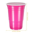 thumbnail image 4 of 20 Pcs Disposable Party Cup Birthday Decoration (rose Red 16oz Plastic 20pcs) Cups for Drinking Water Hot Wedding Wine, 4 of 6