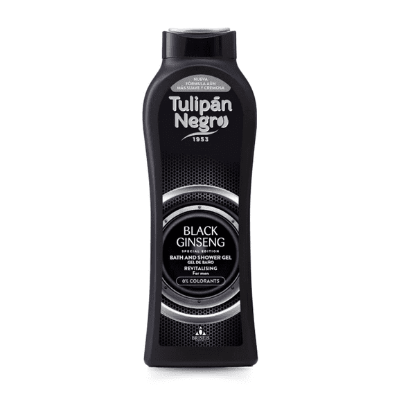 Tulipan Negro Black Ginseng Shower Gel, 650ml – Revitalizing Formula for Men