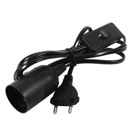 Modern Hanging Pendant Light with Switch - Black EU Plug