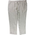 thumbnail image 1 of Tasso Elba Pantalones casuales con cordón de lino para hombre, Beige, 4XLTW x 35L, 1 of 2