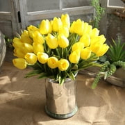 xiuh artificial flowers tulip bouquet floral wedding bouquet party home decor ye yellow home & garden 2023