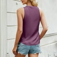 thumbnail image 7 of Ktyne Purple Blouse for Women Under Blazer Business Professional Sleeveless Blouse V Neck Vest Top Fashion Summer Work Tank Tops Purple S, 7 of 7
