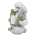 thumbnail image 3 of White French Poodle Puppy Pet Dog Glass Salt And Pepper Shakers Holder Set, 3 of 4