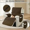 thumbnail image 5 of Dznils Recliner Chair Cover Reversible Furniture Chair Sofa Slipcover with Side Pockets, Coffee, 5 of 11