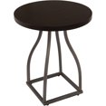 thumbnail image 1 of Table d'Appoint Ronde avec Base en Piédestal en Métal (Marron Ombré), 1 of 8