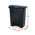 thumbnail image 4 of Bote de basura Rubbermaid Commercial Slim Jim de 8 galones, gris, 4 of 7
