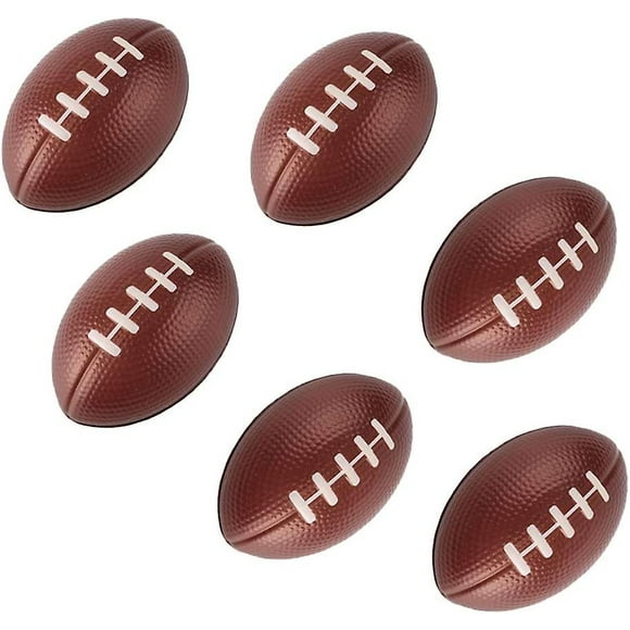 Fotboll Stressboll Pu Skum Rugbyboll Återhämtar sig långsamt Fotboll Super Bowl Festdekorationer 6 st db