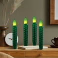 thumbnail image 3 of XINAOBAOLUO Flameless Candles 6.5 inch Battery Powered Remote Control LED Taper Candles Window Candle Sticks Colorful Candles Christmas Tree Candles, Pack of 4, 3 of 4
