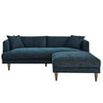 thumbnail image 6 of Modway Zoya Down Filled Overstuffed Sofa and Ottoman Set in Heathered Weave Azure, 6 of 10