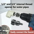 thumbnail image 2 of CNKOO Electric Drill Compatible PVC Pipe Threader Kit  PVC Pipe Threader Set with 3 Dies  1/2”  3/4”  1”  PVC Thread Maker Tool for Electric Drill - Plastic Pipe Tap Die Set  Pipe Threade, 2 of 7
