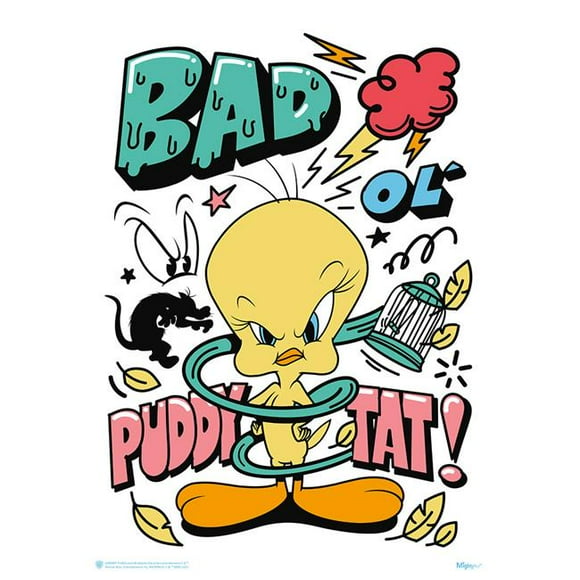 Trend Setters MP17240586 Looney Tunes Bad Ol Puddy Tat Mightyprint Wall Art