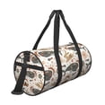 thumbnail image 3 of Xecao Ramadan Whale print Round Travel Duffel Bag is a foldable gym bag with an inner pocket, perfect for travel sports, 3 of 8