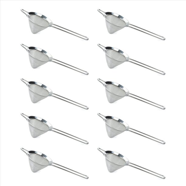 10X Colador Fino de CóCtel Herramienta de Barra Profesional de Colador de Cónica de Acero Inoxidable