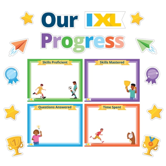 IXL Learning Our  Progress Mini Bulletin Board Set (18 pieces)