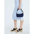 thumbnail image 3 of Free Assembly Women's Canvas Shoulder Bag, Navy, 3 of 6