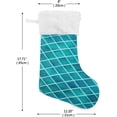 thumbnail image 2 of Coolnut 1PCS Christmas Stocking Mermaid Scale Xmas Stockings Decoration for Family Holiday Party Ornaments Decor Fireplace, 17.7 x 12 Inch, 2 of 7