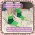 thumbnail image 4 of BambooMN 4 Pairs Women's Chenille Fuzzy Color Block Crew Home Socks, Cotton Candy, Extra Large, 4 of 7
