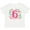 AA-White, variant on Inktastic 6th Birthday Flowered 6 Year Old Girl Girls Toddler T-Shirt