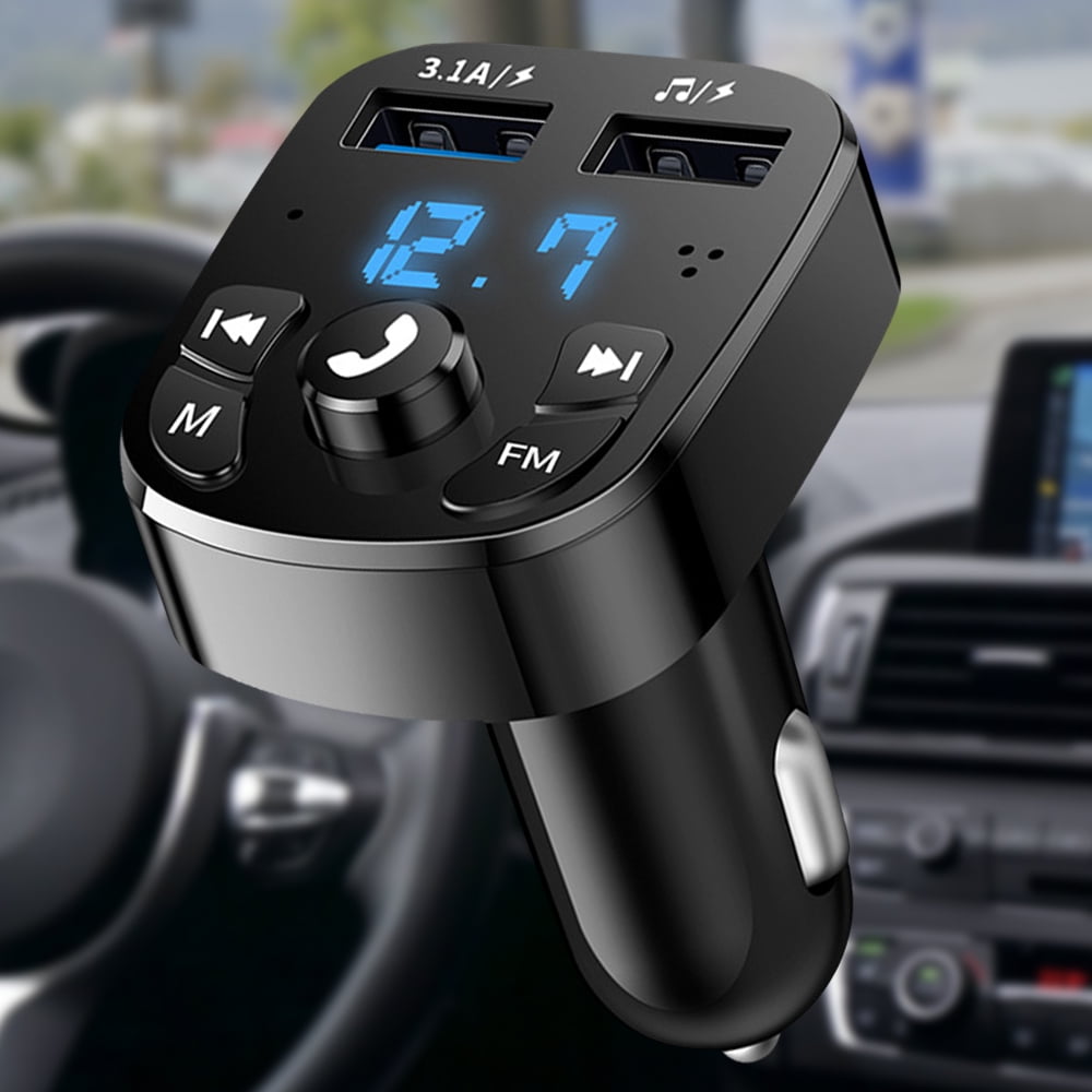 2-USB Car Charger Bluetooth  FM Transmitter MP3 Player Handsfree Radio Adapter