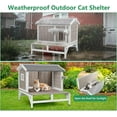 thumbnail image 6 of Gowoodhut Cat House Outdoor Weatherproof Cat Shelter with Platform, for 1-3 Small Animals, 6 of 7