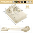 thumbnail image 6 of Wiilayok 66" D x 50" W Oversized Boneless Chaise Lounge Chair Indoor, Upholstered Faux Fur Sleeper Sofa Bed, Cloud Sofas Couches for Living Room, No Assembly Required ( Beige ), 6 of 9
